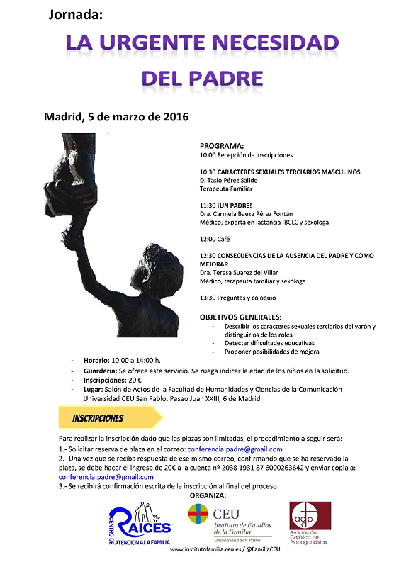 <p>La urgente necesidad del padre</p>
